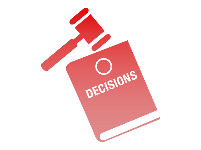 Search for decisions using keywords, numbers or dates. Icon by Sachin Modgekar, the Noun Project.